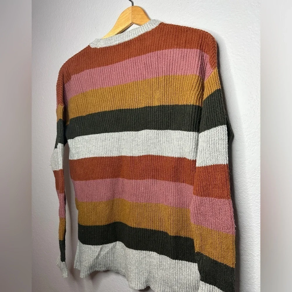 Madewell Thompson Pocket Pullover Sweater Arctic Ice Stripe Size XS - Picture 8 of 8
